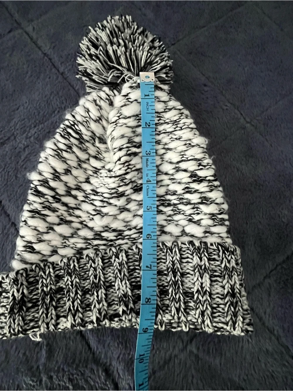 Express Black and White Marled beanie and infinity scarf